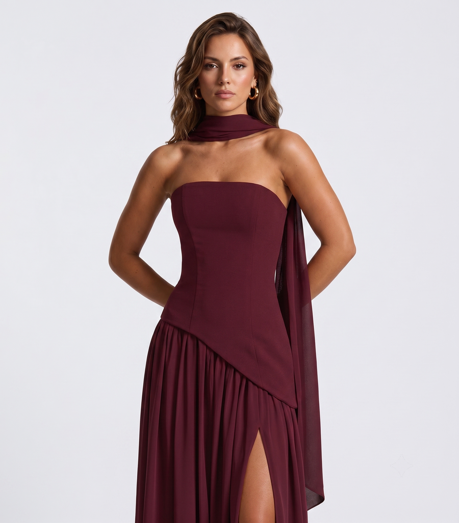 RAINBOW GALA – Mehrfarbiges Abendkleid, elegant & zeitlos