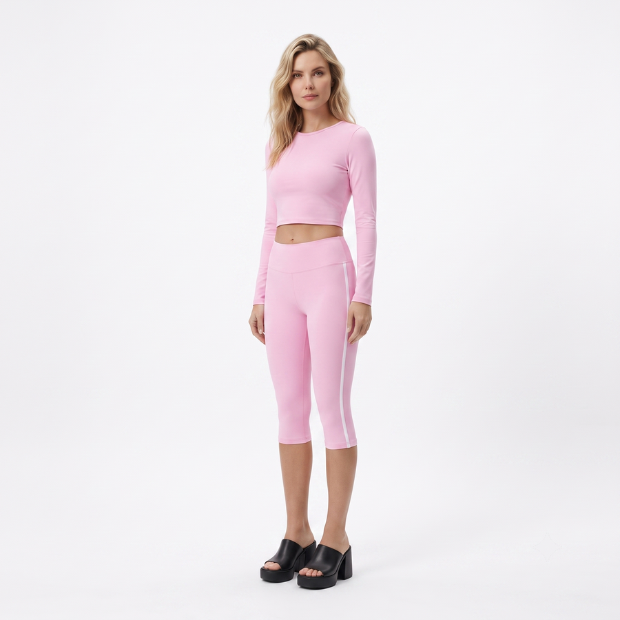 ACTIVE CAPRI – High-Waist 3/4 Leggings mit Seitenstreifen