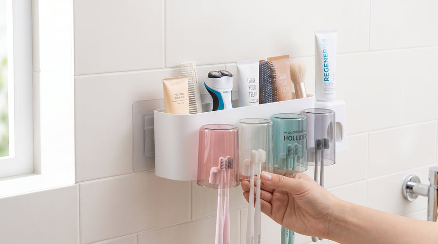 BATH ORGANIZER – Zahnbürsten- & Becherhalter, wandmontiert