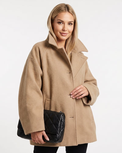 WINTER ESSENTIAL – Eleganter Wollmantel, winddicht & locker