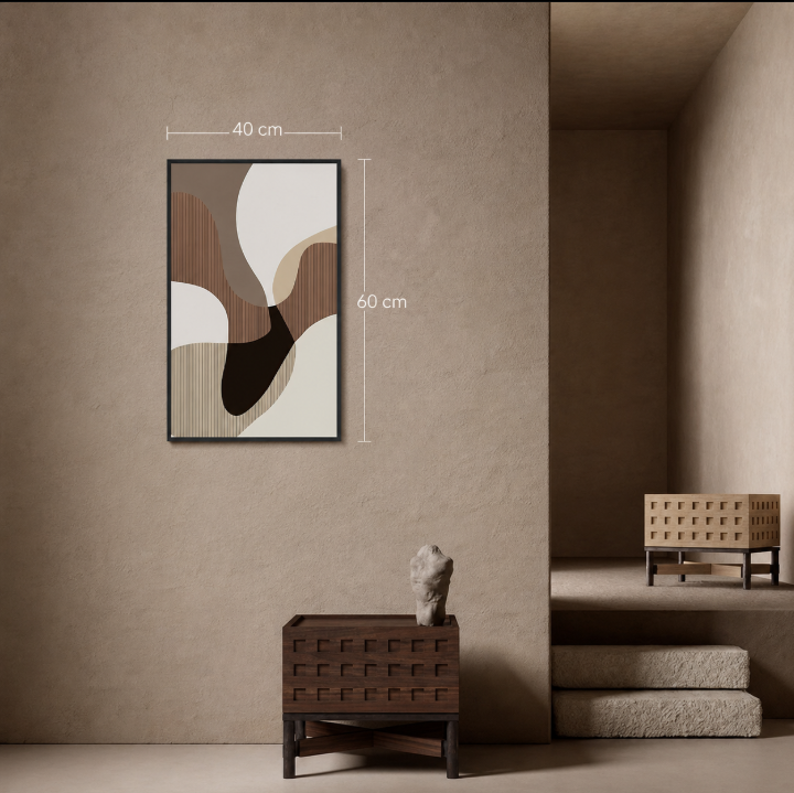 NORDIC LINES – Abstraktes Wandbild im Skandi-Stil, 40x60cm