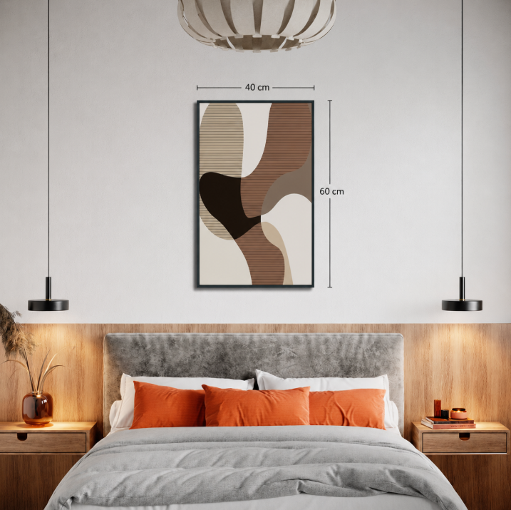 NORDIC LINES – Abstraktes Wandbild im Skandi-Stil, 40x60cm