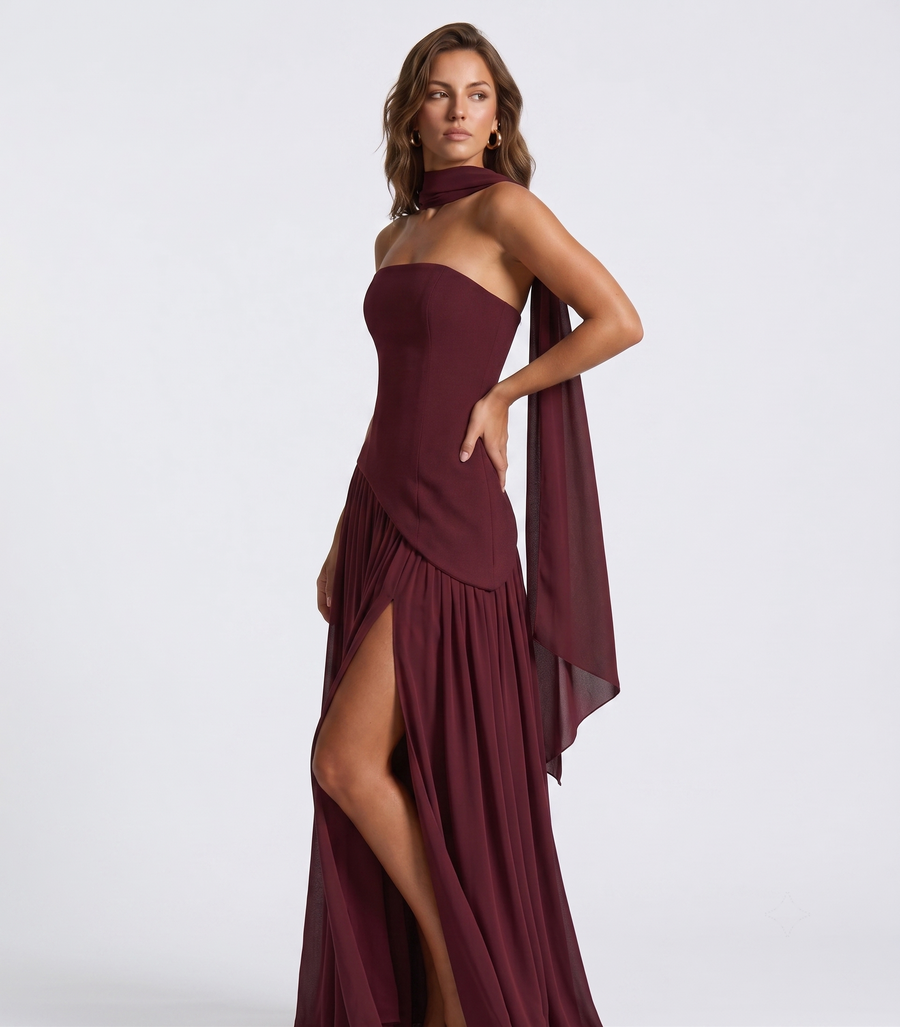 RAINBOW GALA – Mehrfarbiges Abendkleid, elegant & zeitlos