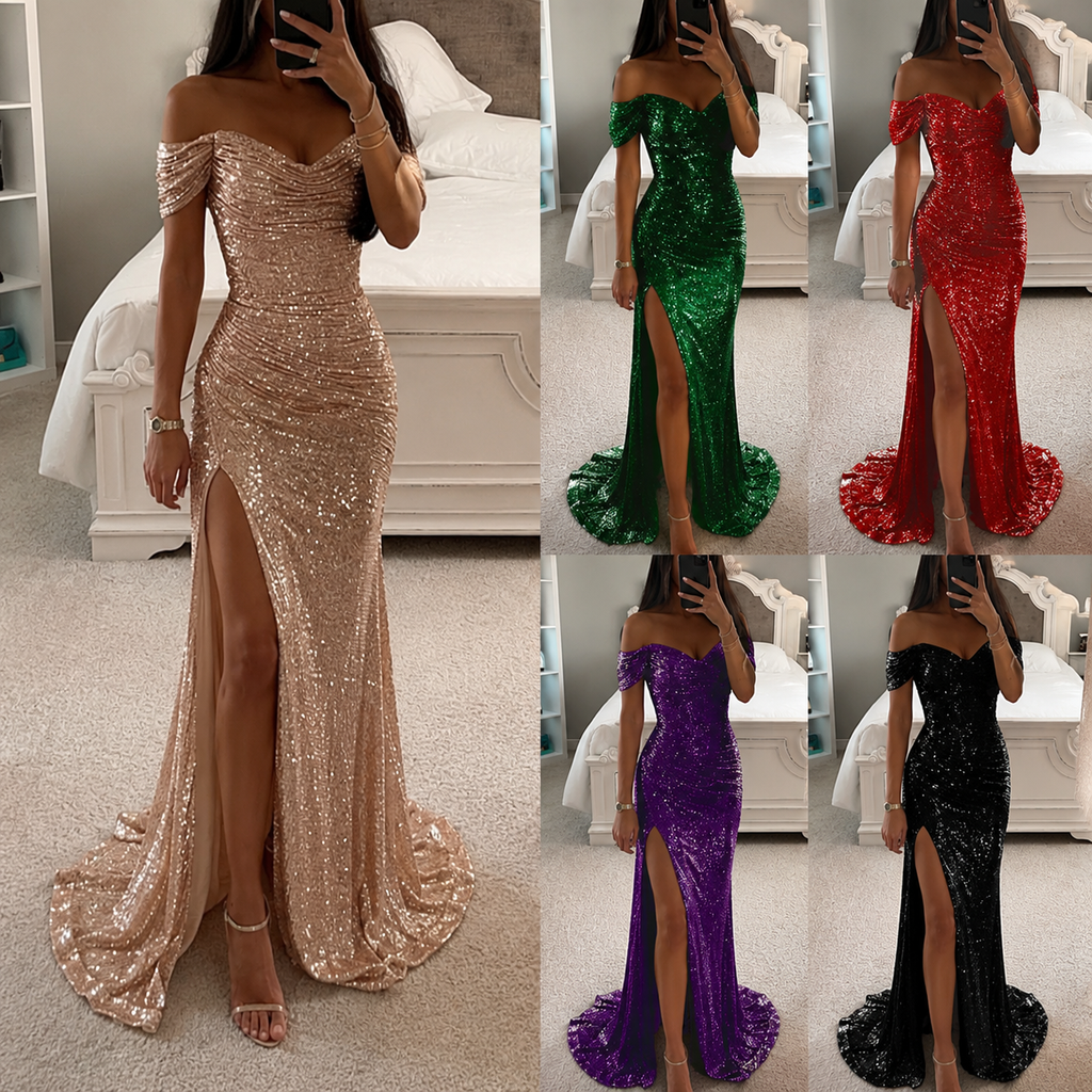 Pinkes Glitzerkleid – Elegantes Partykleid für Damen