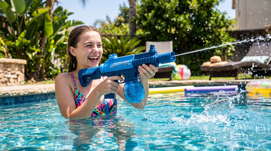 SPLASH BLASTER – M416 Elektrische Wasserpistole mit LED