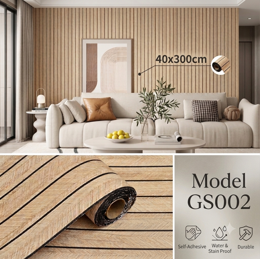 LUXE WALL – Selbstklebende 3D-Strukturtapete für Wände
