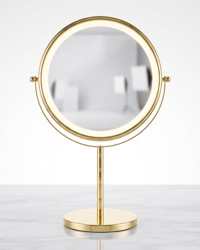 Tragbarer Doppelseitiger Tischspiegel – Personalisiertes Rundes Design
