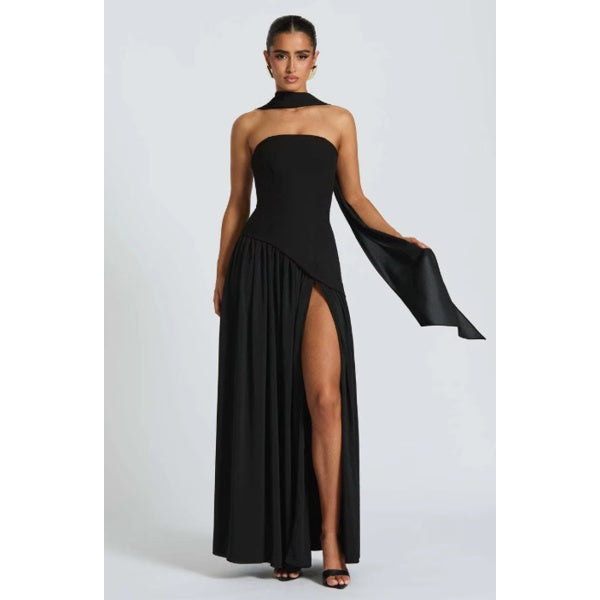 Mehrfarbiges Abendkleid – Elegant & Zeitlos