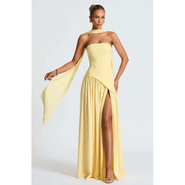 Mehrfarbiges Abendkleid – Elegant & Zeitlos
