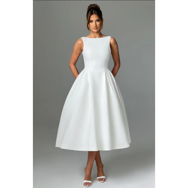 Elegantes Weißes Kleid für Hochzeiten & Events