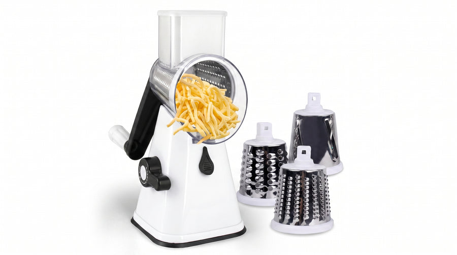 Manuelle Rotary Käsereibe & Gemüseschneider – Küchenhelfer Mandoline