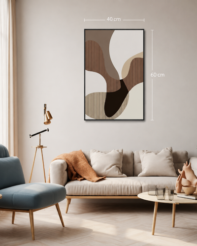 NORDIC LINES – Abstraktes Wandbild im Skandi-Stil, 40x60cm