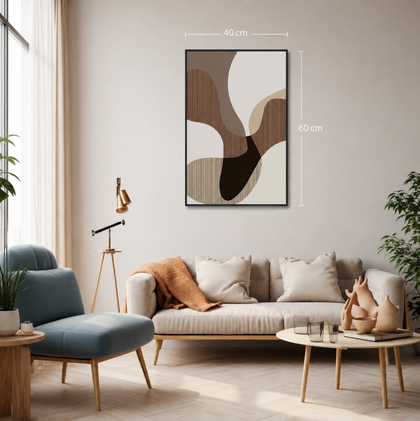 Abstraktes Wandbild Nordic Geometrie - Minimalistischer Leinwanddruck 40x60cm