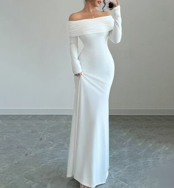 Elegant Off-Shoulder Maxi Dress