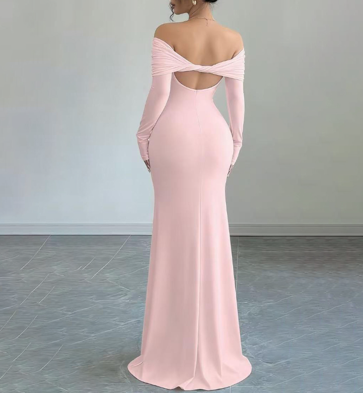 Elegant Off-Shoulder Maxi Dress
