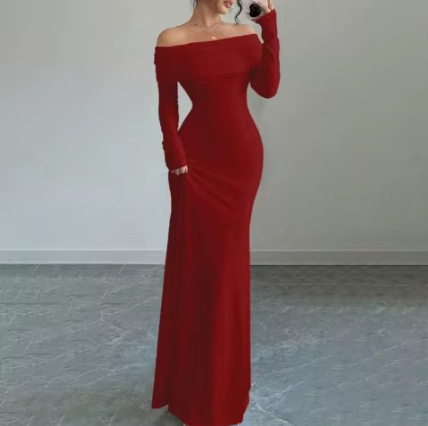 Elegant Off-Shoulder Maxi Dress