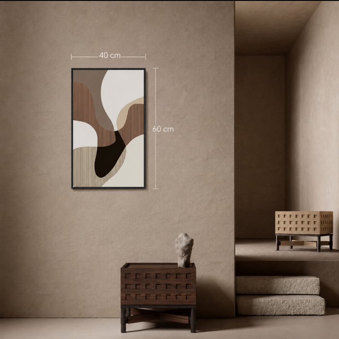 Abstraktes Wandbild Nordic Geometrie - Minimalistischer Leinwanddruck 40x60cm