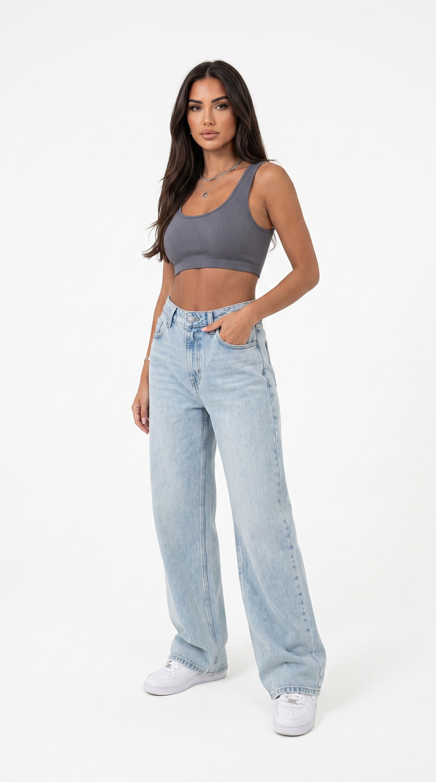 RETRO STRAIGHT – Straight-Fit Damenjeans, figurbetont
