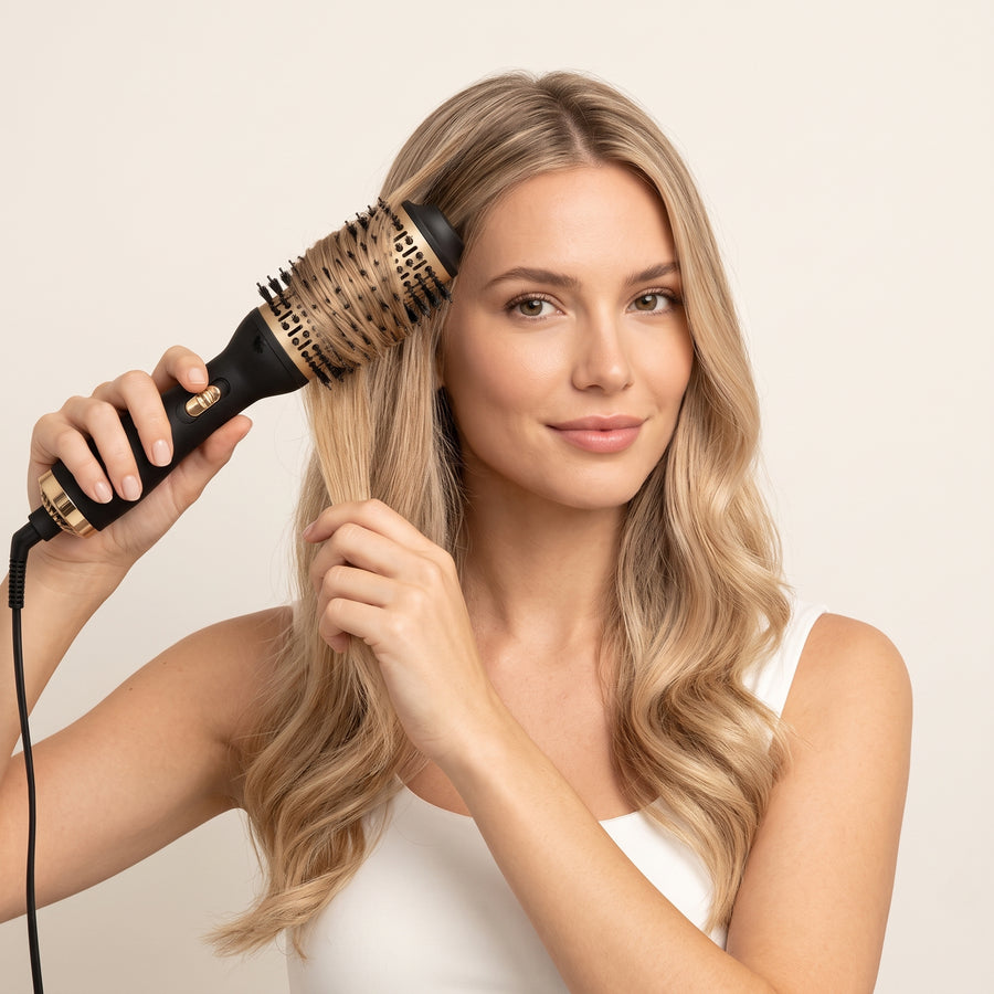Professioneller 3-in-1 Heißluft-Styler mit Glätteisen-Kamm, 3 Temperaturstufen