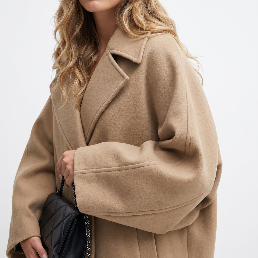 WINTER ESSENTIAL – Eleganter Wollmantel, winddicht & locker