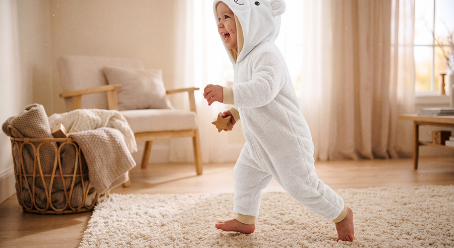 TEDDY BEAR ONESIE – Kuschel-Fleece-Overall für Kleinkinder