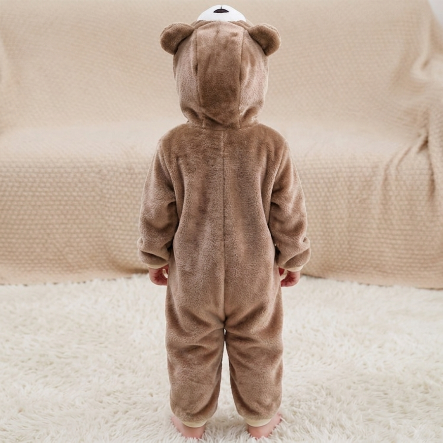 TEDDY BEAR ONESIE – Kuschel-Fleece-Overall für Kleinkinder